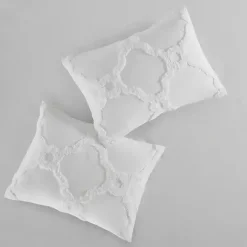 White Geometric Full/Queen 3-pc. Comforter Set