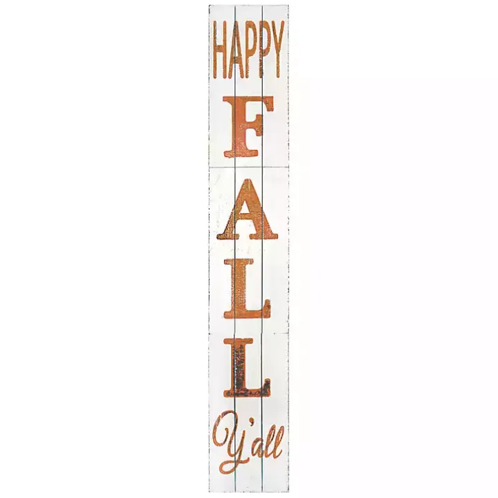 White Happy Fall Ya'll Porch Board