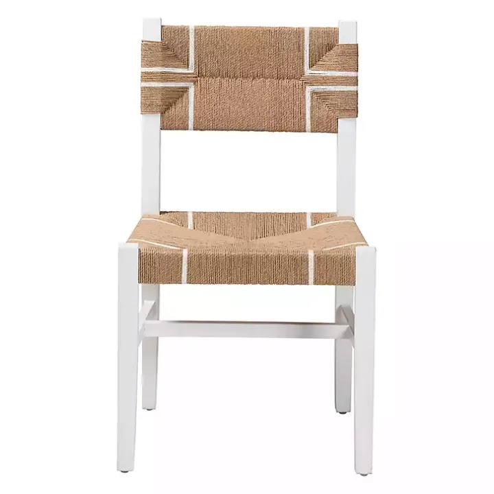 White Mahogany Woven Talli Dining Chair