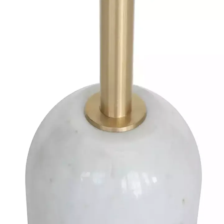 White Marble & Gold Cocktail Table
