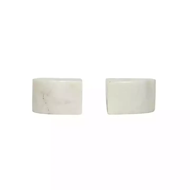 White Marble Arch Bookends, Set of 2
