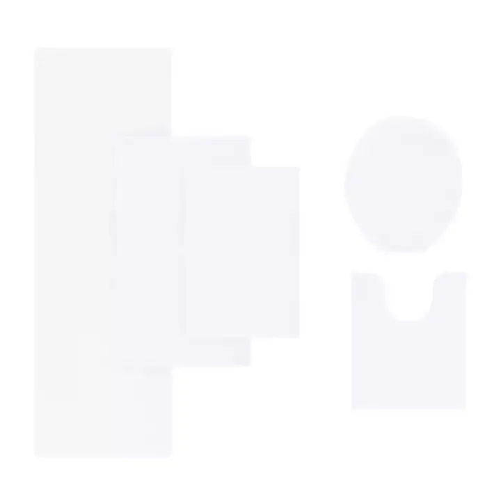 White Marshmallow Contour Bath Mat, 24 in.