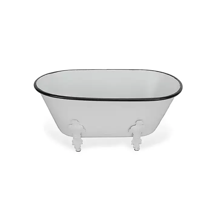 White Metal Bathtub Statue