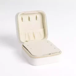 White Monogram E Travel Jewelry Box