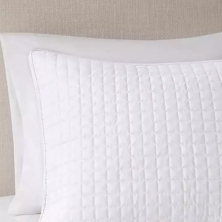 White Nash 3-pc. Reversible King Coverlet Set