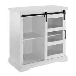 White Oak Sliding Door Cabinet