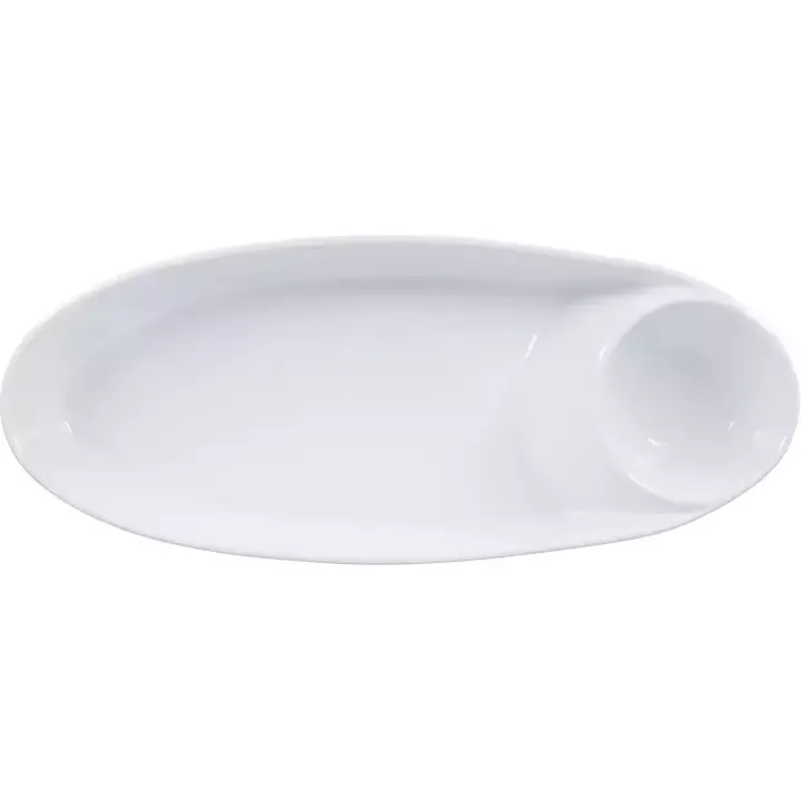 White Porcelain Chip & Dip Bowls, Set of 2
