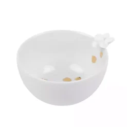 White Porcelain Floral Decorative Bowl