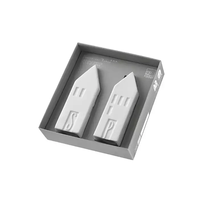 White Porcelain House Shaped Salt & Pepper Shakers