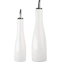 White Porcelain 2-pc. Oil and Vinegar Carafe Set