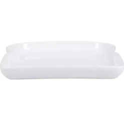 White Porcelain Toast Plates, Set of 4