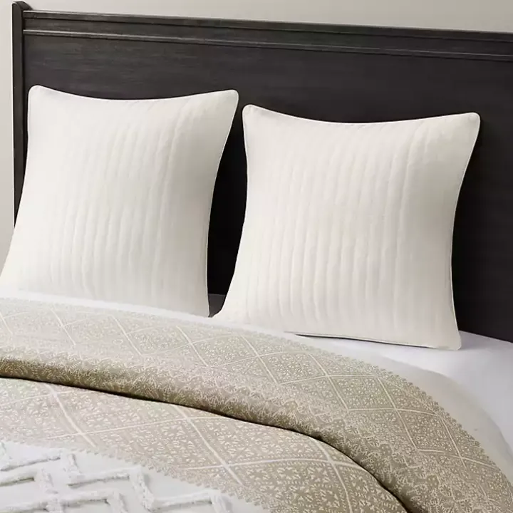 White Quilted Euro Pillow Sham