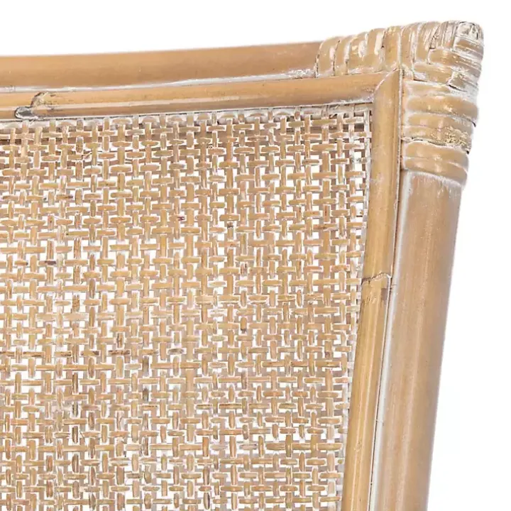 White Rattan Chiara Dining Chairs, Set of 2