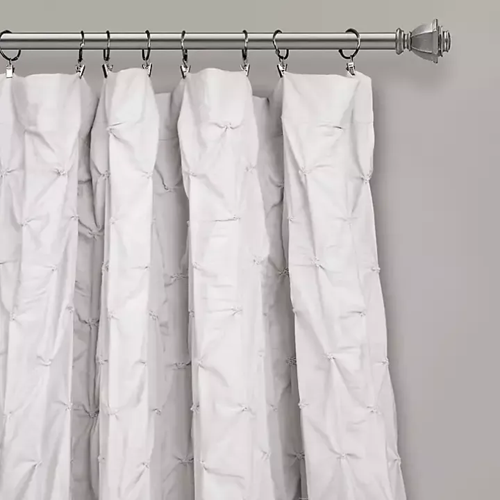 White Ravello Pintuck Curtain Panel, 84 in.