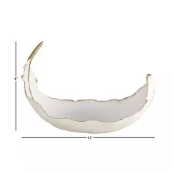 White Resin Feather Bowl
