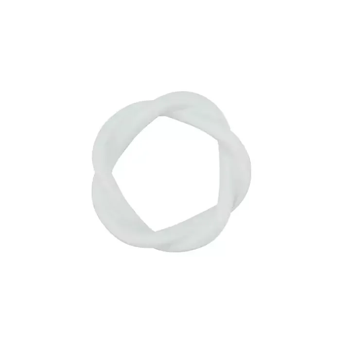 White Resin Twisted Napkin Rings, Set of 4