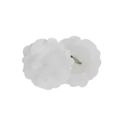 White Rosette Tab Top Curtain Panel, 84 in.