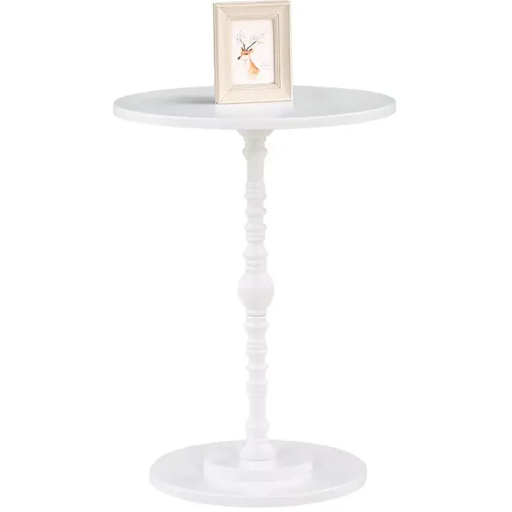 White Santel Spindle Accent Table