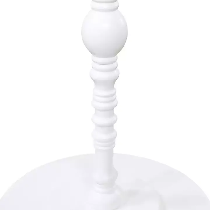 White Santel Spindle Accent Table
