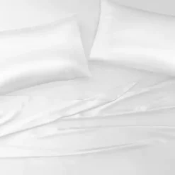 White Satin King 2-pc. Pillow Case Set