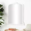 White Scroll Arched Rectangle Wall Mirror