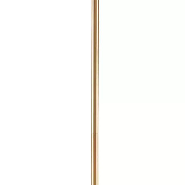 White Shell and Gold Metal Layered Chandelier