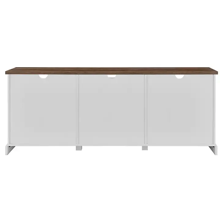 White Sliding Barn Door Media Cabinet