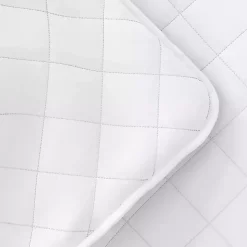 White Stitched Diamond 3-pc. Queen Quilt Set