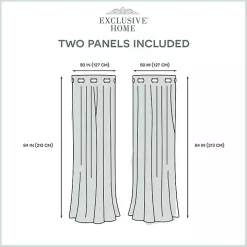 White Stripe Sheer Curtain Panel Set, 84 in.
