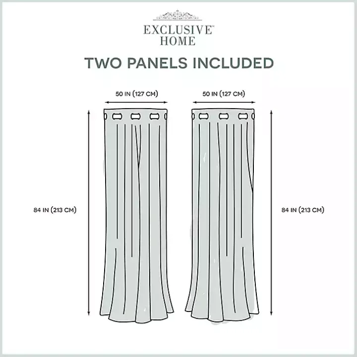 White Stripe Sheer Curtain Panel Set, 84 in.