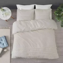 White Tassels California King 3-pc. Comforter Set