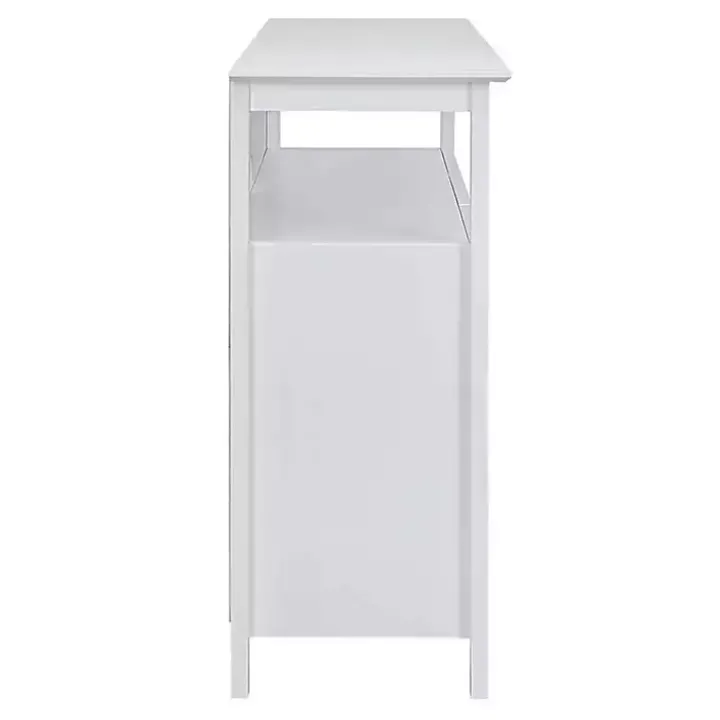 White Tiered Deluxe Cali Media Cabinet