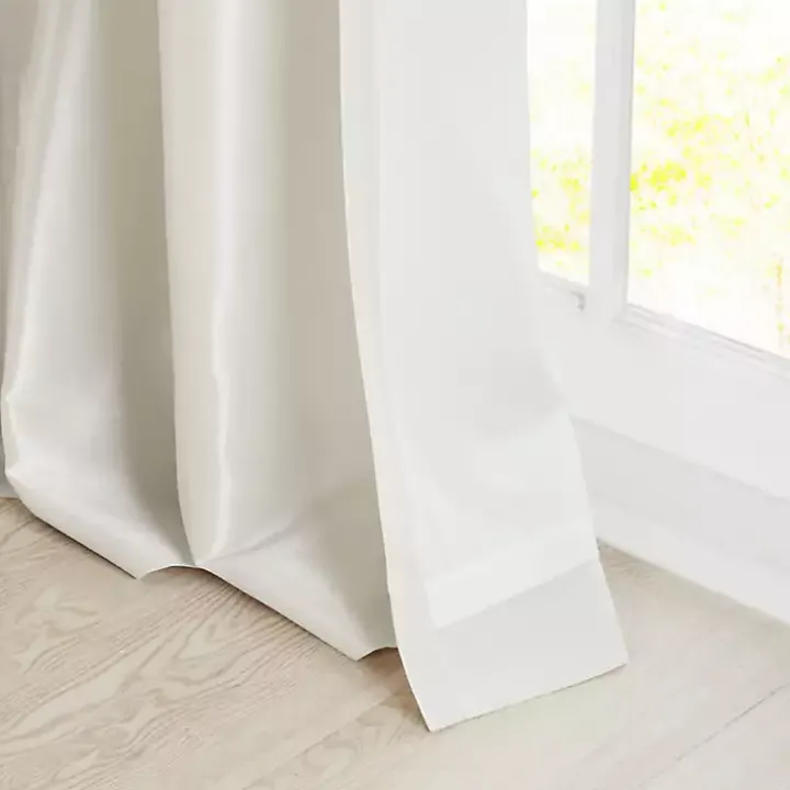 White Twist Top Curtain Panel, 120 in.