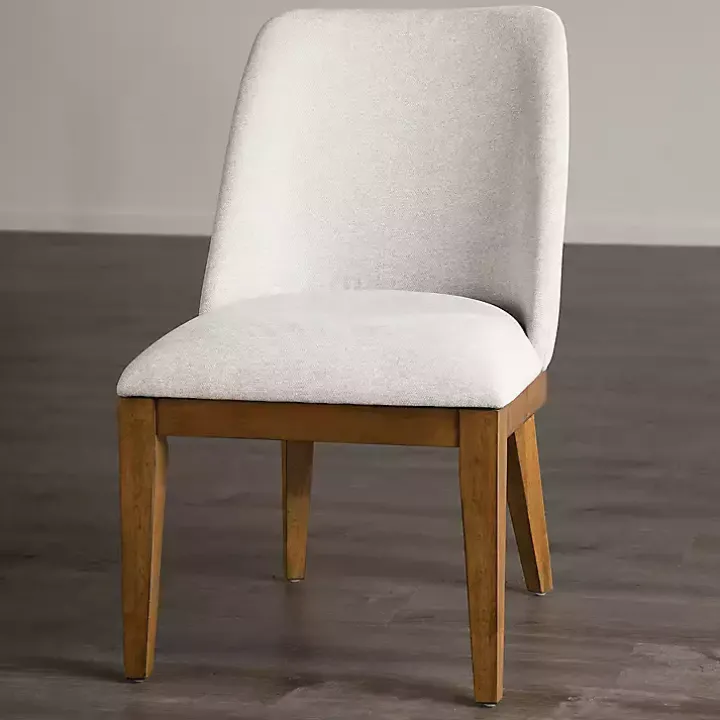White Upholstered Cassie Dining Chairs, Set of 2