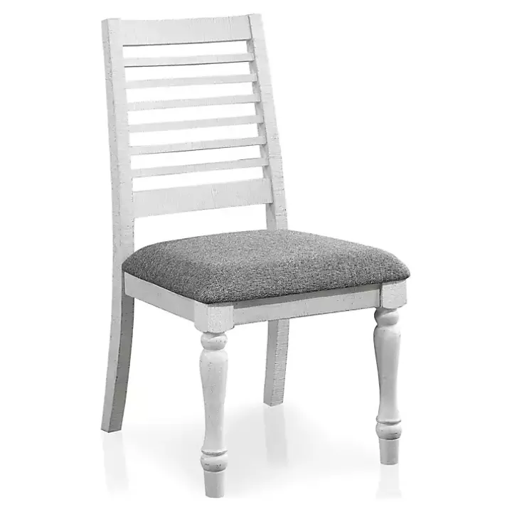 White Upholstered Claire Dining Chairs, Set of 2