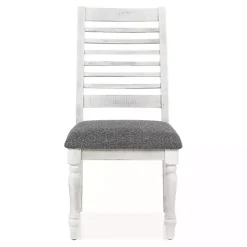 White Upholstered Claire Dining Chairs, Set of 2
