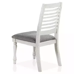White Upholstered Claire Dining Chairs, Set of 2