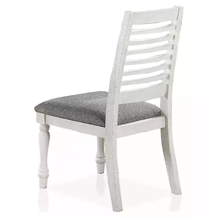 White Upholstered Claire Dining Chairs, Set of 2