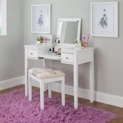 White Virginia Butterfly 2-pc. Vanity Set