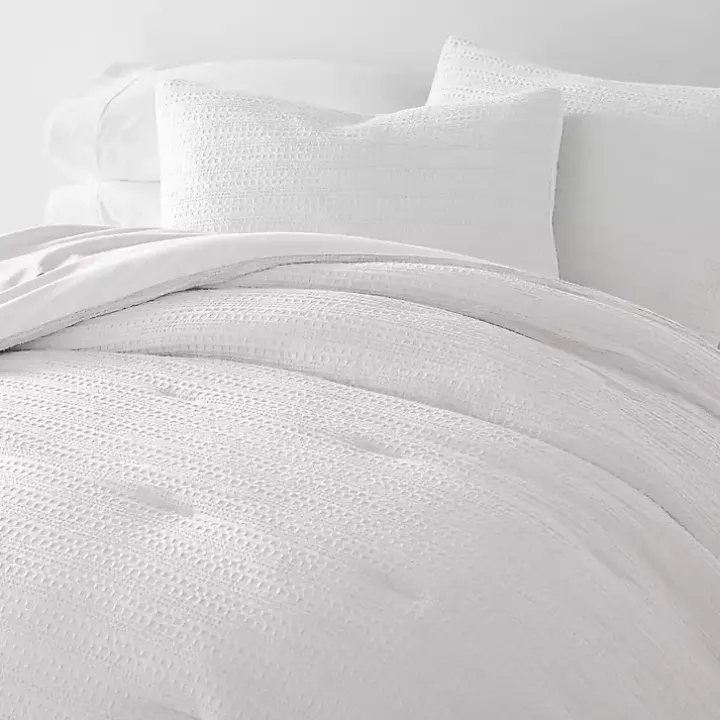 White Waffle Ultra-Soft 3-pc. Twin Comforter Set