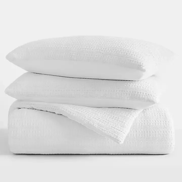 White Waffle Ultra-Soft 3-pc. Twin Comforter Set