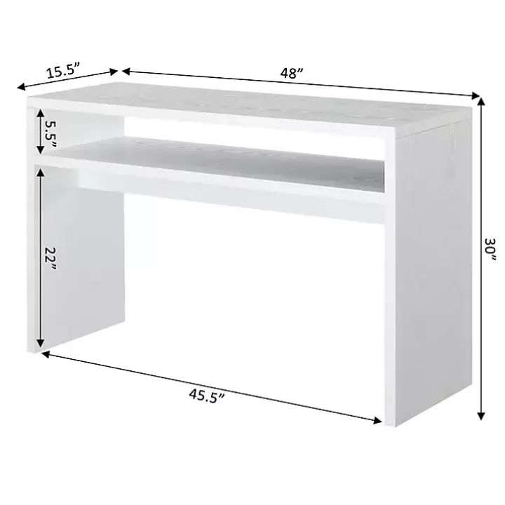 White Wakefield Tiered Console Table