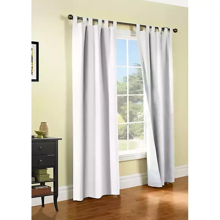 White Weathermate Blackout Curtain Panel, 84 in.