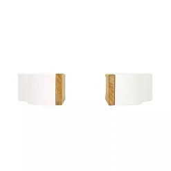 White Wood Cloud Bookends, Set of 2