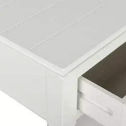 White Wood 2-Drawer Layla Console Table