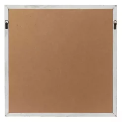 White Wood Lattice Overlay Mirror