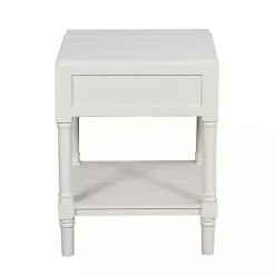White Wood Layla Accent Table