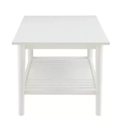 White Wood Midcentury Coffee Table