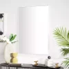 White Wood Rectangular Wall Mirror, 24x36 in.