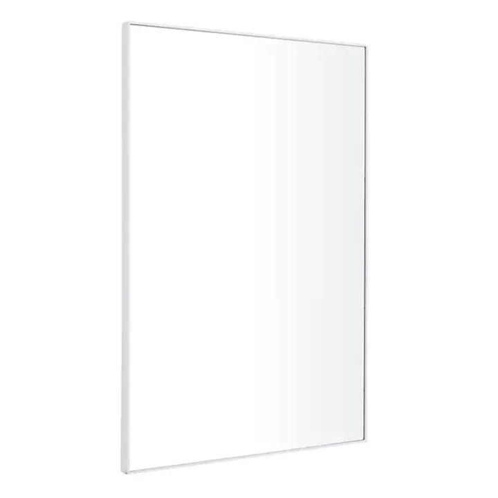 White Wood Rectangular Wall Mirror, 24x36 in.